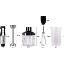 Blender ręczny 3 w 1 Eldom BL250, z akcesoriami, 800-1200 W, czarny