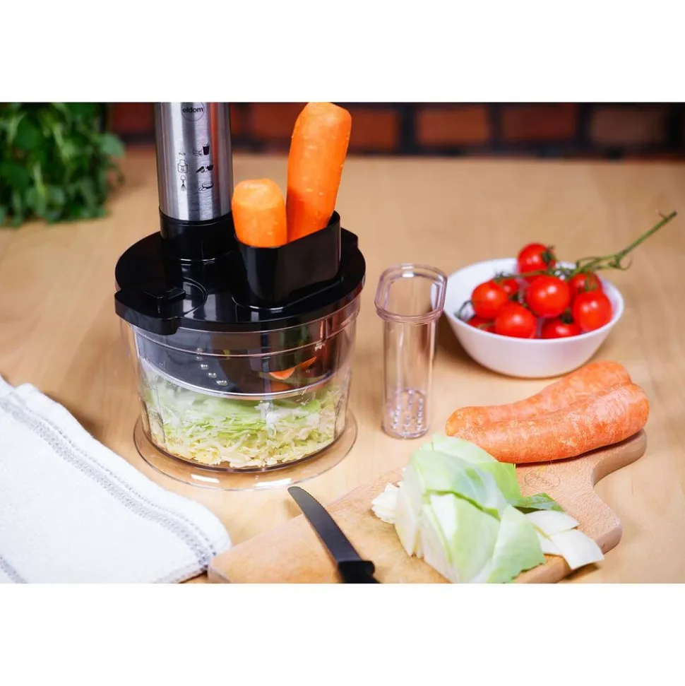 Blender ręczny z rozdrabniaczem Eldom BL220, 1200 W, z akcesoriami, czarny