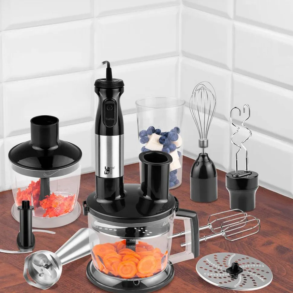 Blender ręczny z zestawem wielofunkcyjnym Lafe MultiBlend Pro, 1000 W, czarny