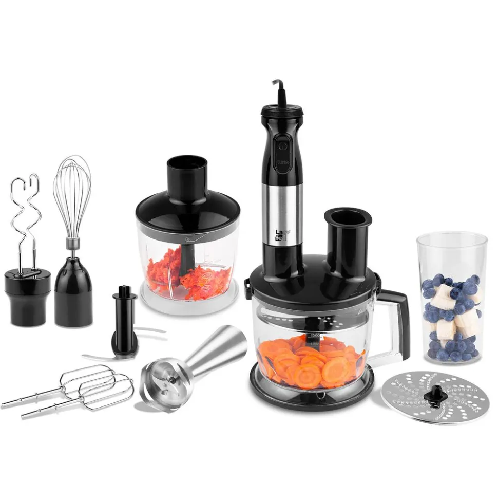 Blender ręczny z zestawem wielofunkcyjnym Lafe MultiBlend Pro, 1000 W, czarny