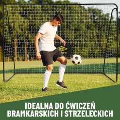 Bramka do piłki nożnej z siatką 300 x 205 x 120 cm Umbro