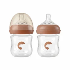 Butelka do karmienia Kidnort Blabaer, 125 ml, 2 szt., brązowa