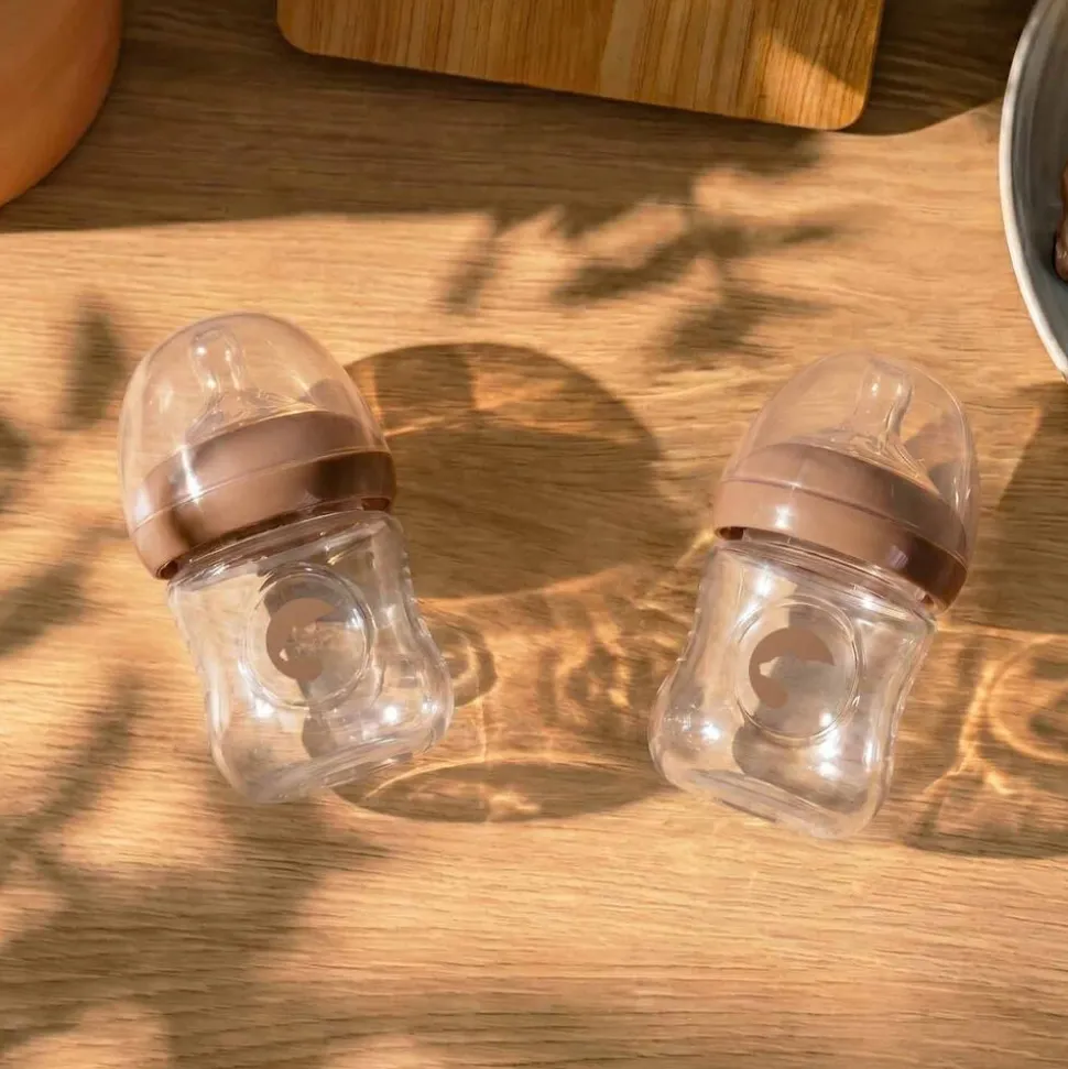 Butelka do karmienia Kidnort Blabaer, 125 ml, 2 szt., brązowa