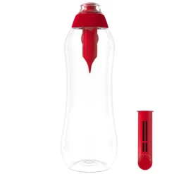 Butelka filtrująca 0,7 l SOFT, czerwona, 2 filtry w zestawie