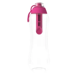 Butelka filtrująca 0,5 L SOFT, różowa, 1 filtr w zestawie