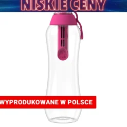 Butelka filtrująca 0,5 L SOFT, różowa, 1 filtr w zestawie