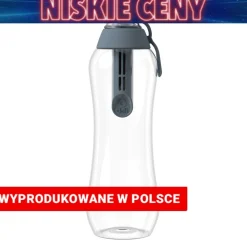 Butelka filtrująca 0,5 L SOFT, szara, 1 filtr w zestawie