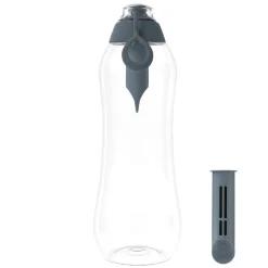 Butelka filtrująca 0,7 L SOFT, szara, 2 filtry w zestawie