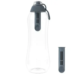 Butelka filtrująca 0,7 L SOFT, szara, 2 filtry w zestawie