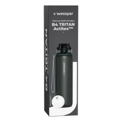 Butelka filtrująca 1 l Wessper B4 Tritan Actitex™, szara
