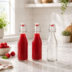 Butelka szklana z klipsem Altom Design, 0,5 l, 3 szt.