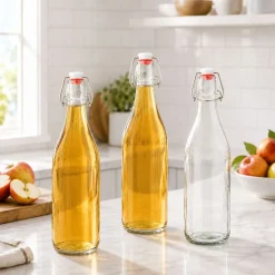 Butelka szklana z klipsem Altom Design, 1 l, 3 szt.