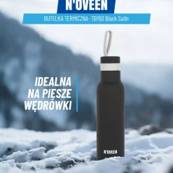 Butelka Termiczna Noveen TB150 Black Satin, 500 ml, czarna