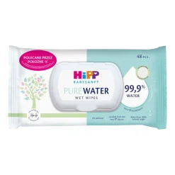 Chusteczki nawilżane HIPP Babysanft Pure Water, od 1 dnia życia, 48 szt.