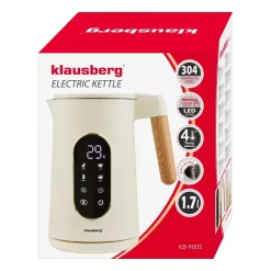 Czajnik elektryczny stalowy Klausberg, 1,7 l, 1850-2200 W, z regulacją temperatury
