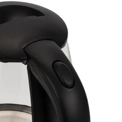 Czajnik elektryczny szklany Hoffen, 1,8 l, 2200 W, czarny