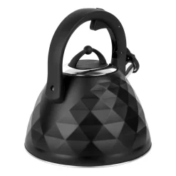 Czajnik z gwizdkiem Tadar Crystal, 3 l, stal nierdzewna, czarny mat