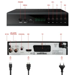 Dekoder telewizji naziemnej HD DVB-T2 HEVC H.265 Extralink