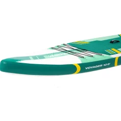 Deska SUP-2016 Black Forest, 320 x 81 x 15 cm z akcesoriami, biało-zielona