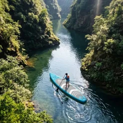 Deska SUP Black Forest, 320 x 81 x 15 cm, z akcesoriami, błękitna