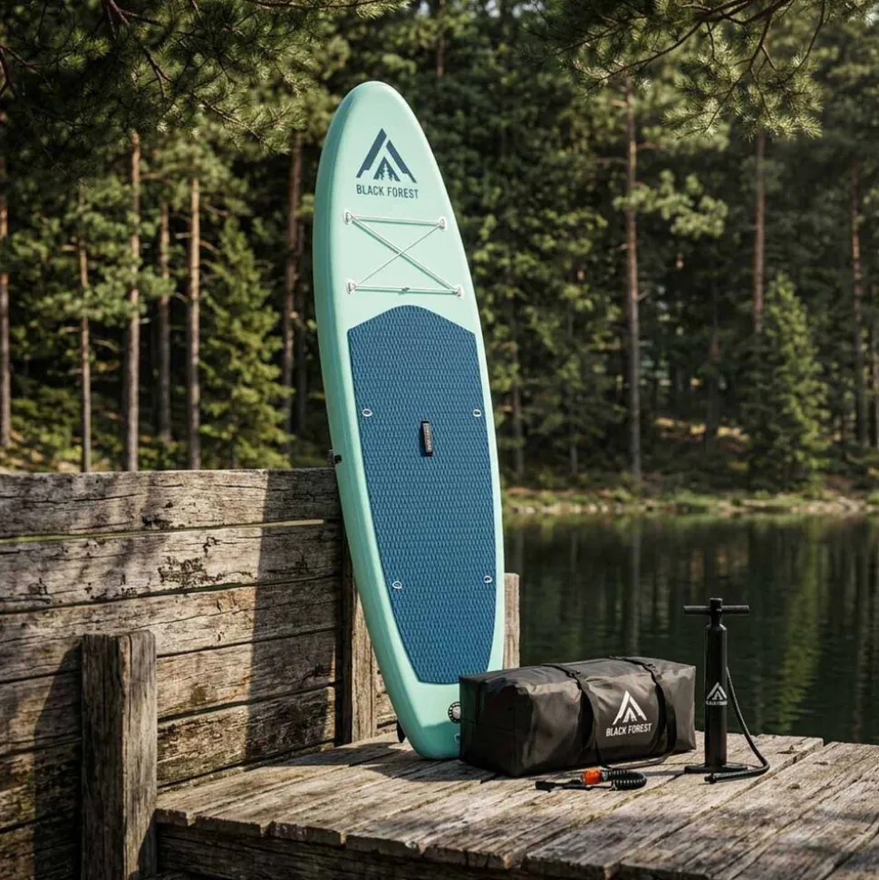 Deska SUP Black Forest, 320 x 78 x 15 cm, z akcesoriami, turkusowa