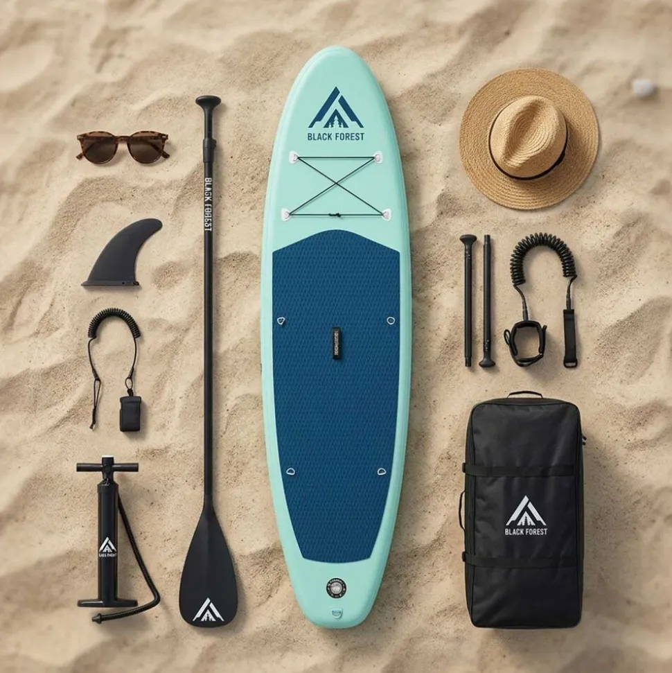 Deska SUP Black Forest, 320 x 78 x 15 cm, z akcesoriami, turkusowa