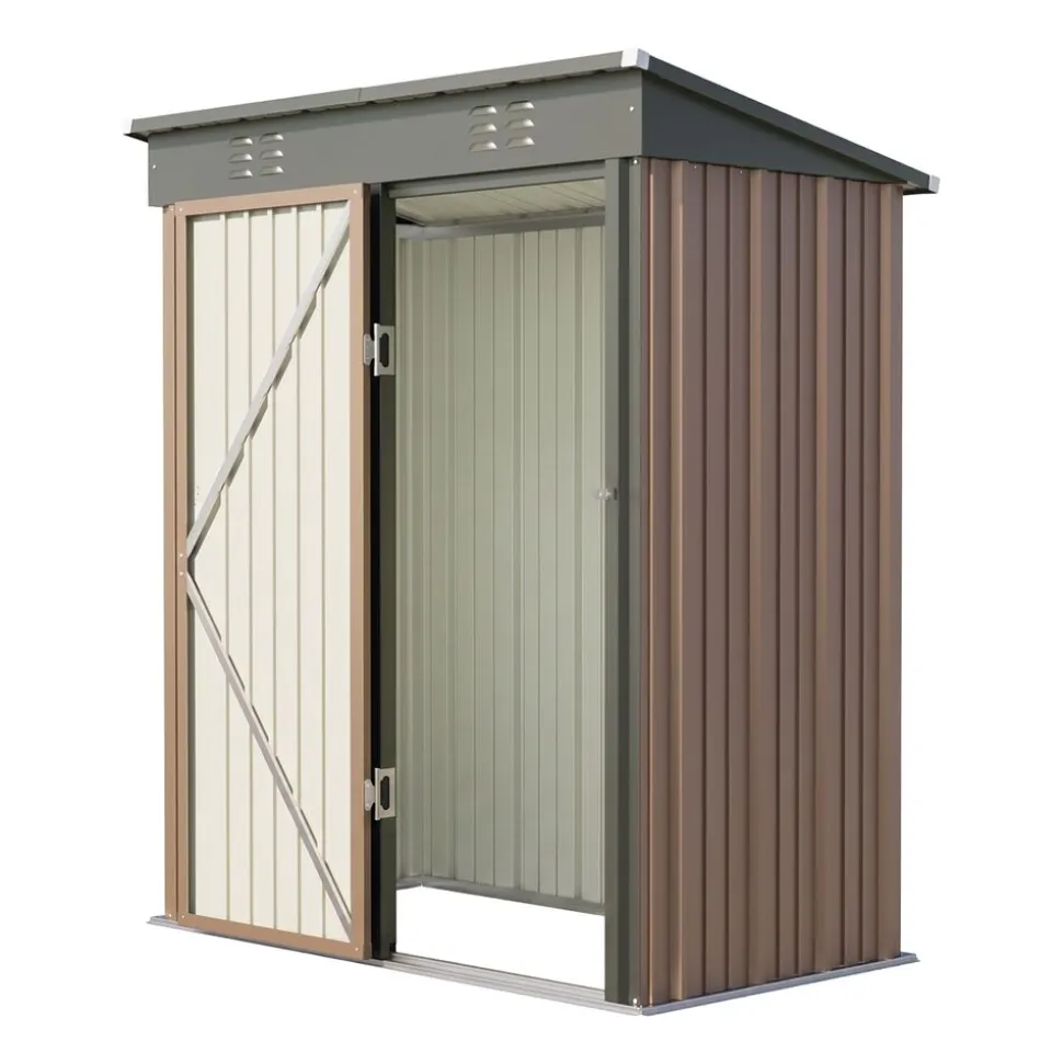 Domek narzędziowy Aiho CC21-LB-EU, 161 x 94 x 182 cm, brązowy