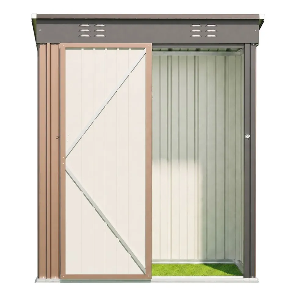 Domek narzędziowy Aiho CC21-LB-EU, 161 x 94 x 182 cm, brązowy