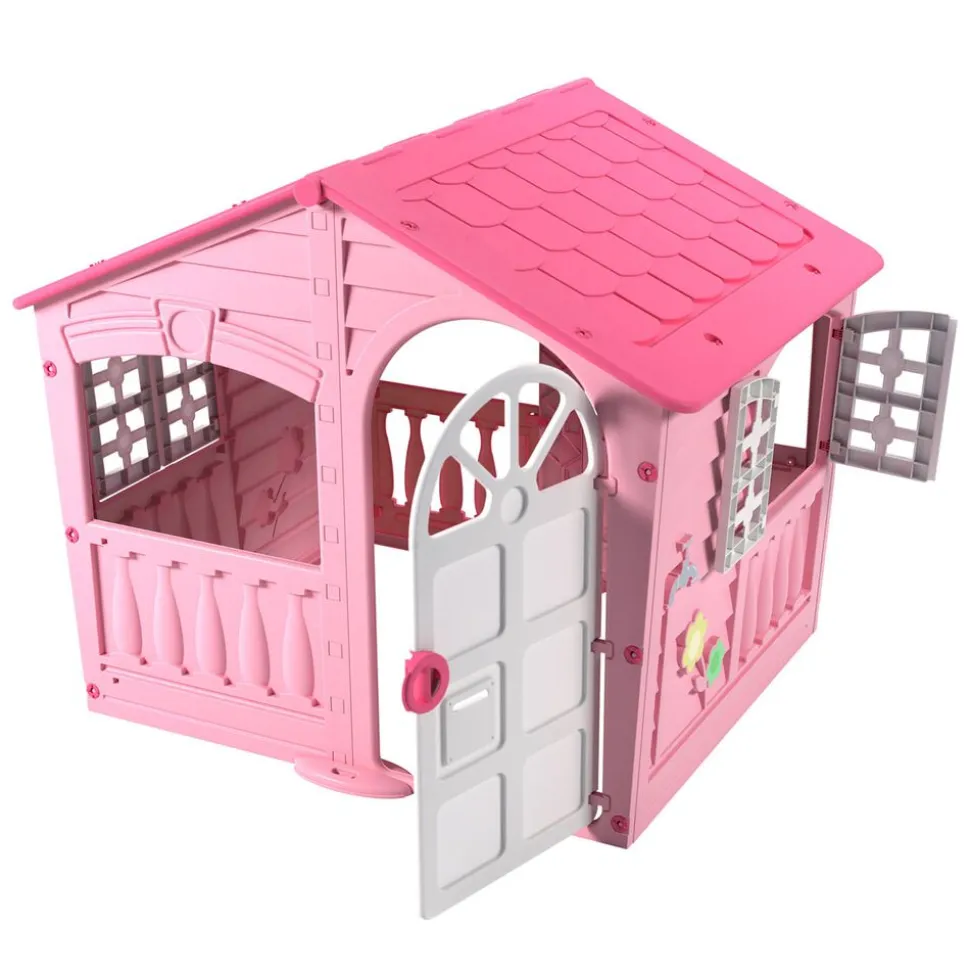 Domek ogrodowy dla dzieci Palplay Candyfloss, 140 x 111 x 115 cm, różowo-biały