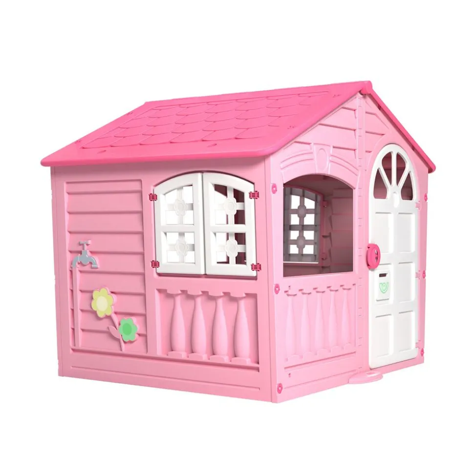 Domek ogrodowy dla dzieci Palplay Candyfloss, 140 x 111 x 115 cm, różowo-biały