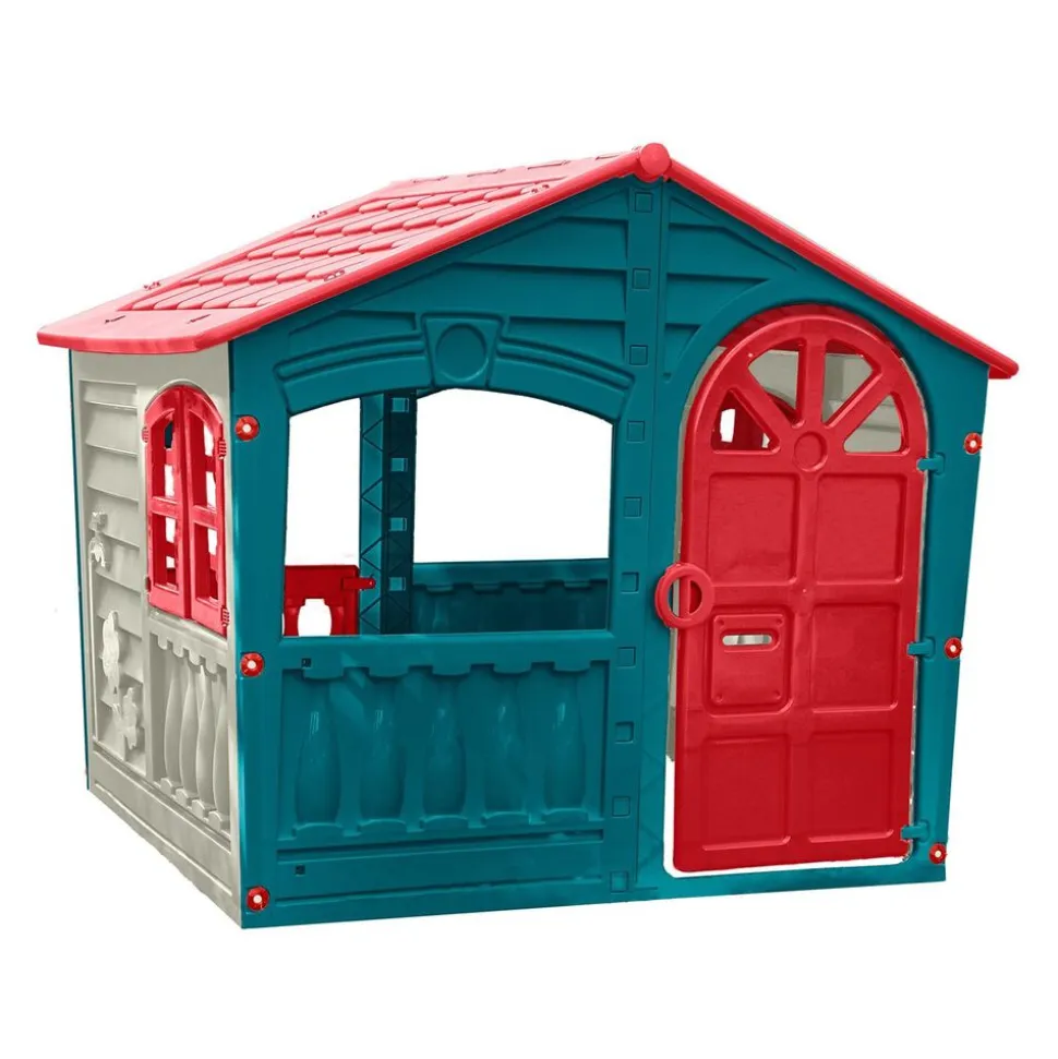 Domek ogrodowy dla dzieci Palplay Twilight, 140 x 111 x 115 cm, granatowo-czerwony