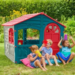 Domek ogrodowy dla dzieci Palplay Twilight, 140 x 111 x 115 cm, granatowo-czerwony