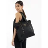 Duża torba materiałowa shopper, czarna