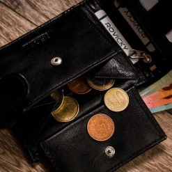 Duży portfel męski RFID ROVICKY, 9,5 x 12,5 x 3 cm, na zatrzask