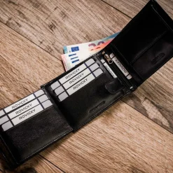 Duży portfel męski RFID ROVICKY, 9,5 x 12,5 x 3 cm