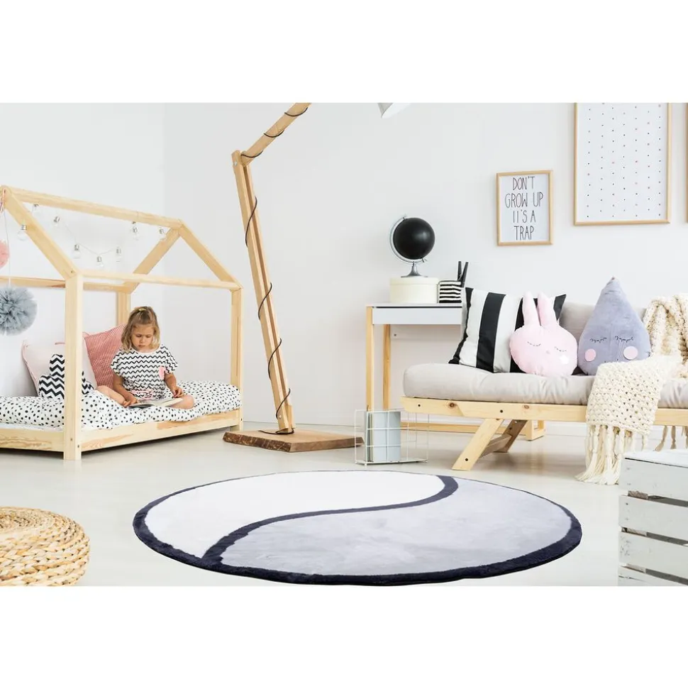 Dywan Maximo Rabbit Premium, koło, 120 cm, szara geometria