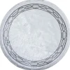 Dywan Multi-Decor Eclipse, koło, 120 cm, ornament, kość słoniowa
