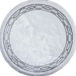 Dywan Multi-Decor Eclipse, koło, 120 cm, ornament, kość słoniowa