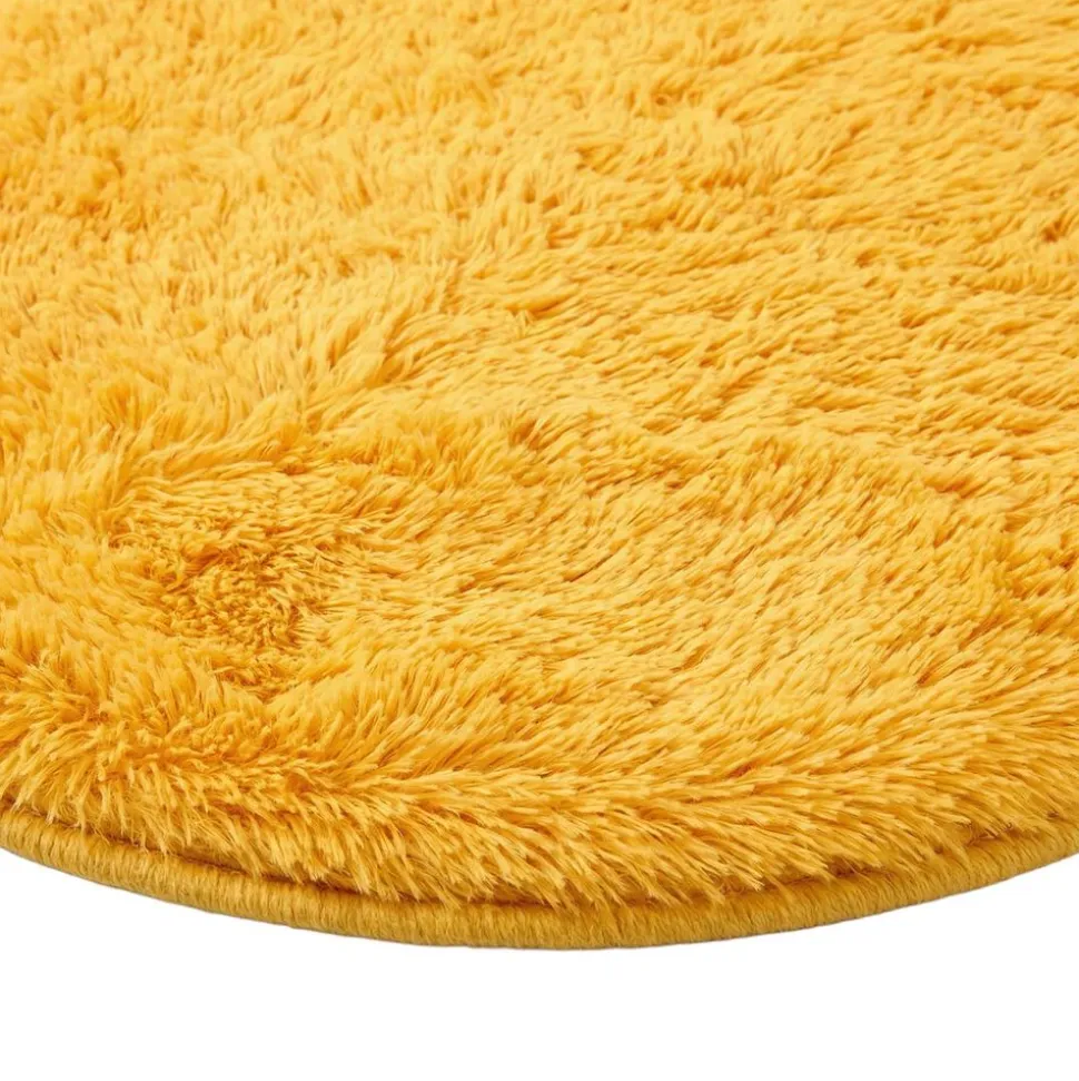 Dywan okrągły Domarex Soft Round, 90 cm, żółty