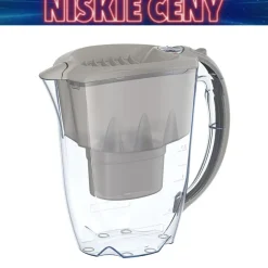 Dzbanek filtrujący AMETHYST do wody, 2,8l, szary, 3 wkłady B25 Maxfor