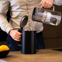 Dzbanek filtrujący szklany Wessper D2 Borosilicate, 3 l, czarny