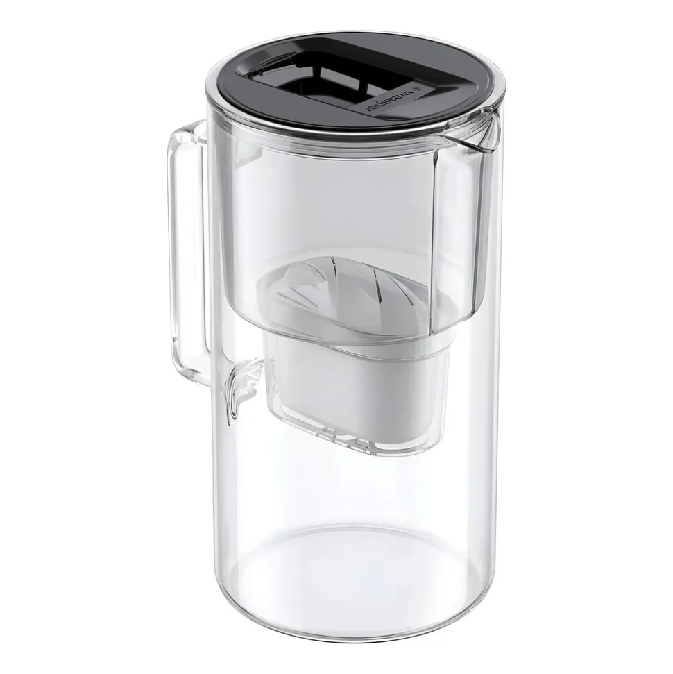 Dzbanek filtrujący szklany Wessper D2 Borosilicate, 3 l, czarny