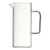 Dzbanek ryflowany Vialli Design Livio, 1,5 l, z różowym uchem