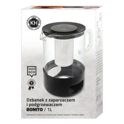 Dzbanek z zaparzaczem Konighoffer Bonito, 1 l, z ceramicznym podgrzewaczem