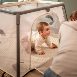Łóżeczko turystyczne 2 w 1 Kidnort Bleke, szare