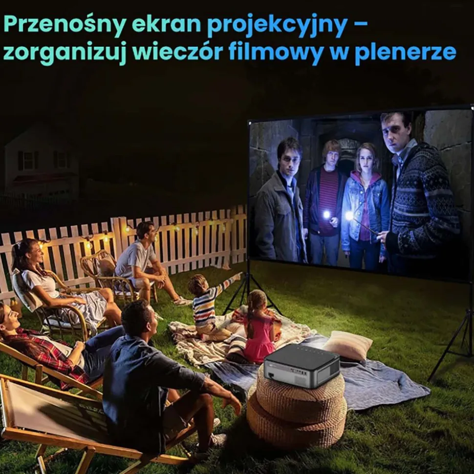 Ekran projekcyjny przenośny Extralink, 72”, 160 x 90 cm, ze stojakiem