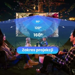 Ekran projekcyjny przenośny Extralink, 84”, 186 x 105 cm, ze stojakiem