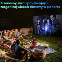 Ekran projekcyjny przenośny Extralink, 84”, 186 x 105 cm, ze stojakiem