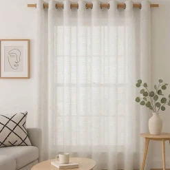 Firana na przelotkach 140 x 270 cm Restilo Drimar, beżowa