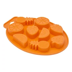 Foremki do lodu Altom Design, 2 szt., silikonowe, pomarańcza i ananas